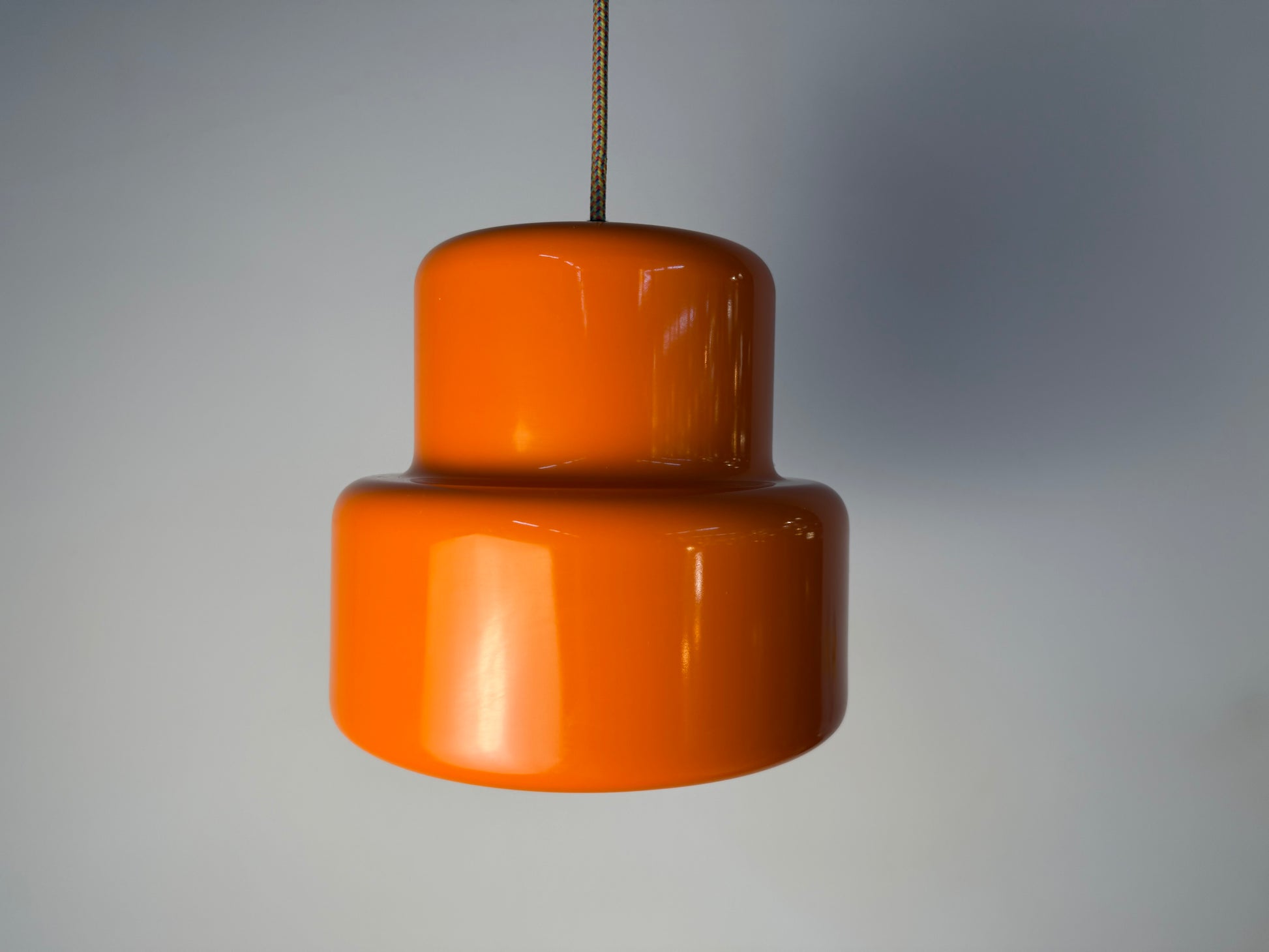 Hängelampe Poker orange von Jo Hammerborg für Fog & Mørup