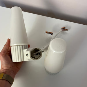 Set: 2x Wandlampe Modell 6020 weiß von Sigvard Bernadotte für Ifö
