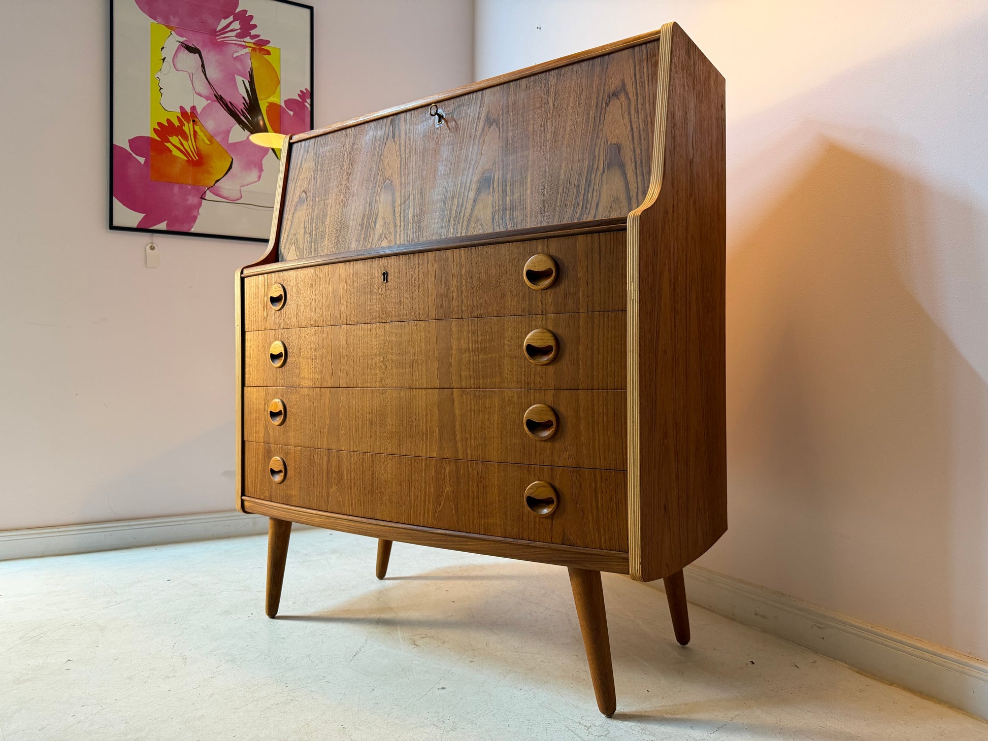 Sekretär Teak aus Dänemark