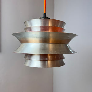 Lamellenlampe orange Chrom von Carl Thore