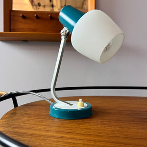 Tischlampe petrolblau 50er