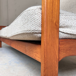 3-Sitzer Sofa Teak & Wolle aus Dänemark