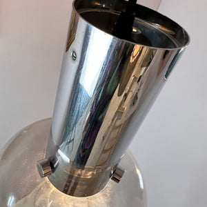 Hänge- oder Deckenlampe Glas Chrom von Glashütte Limburg