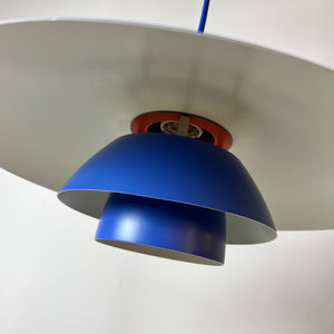 Lamellenlampe PH4 blau von Poul Henningsen für Louis Poulsen