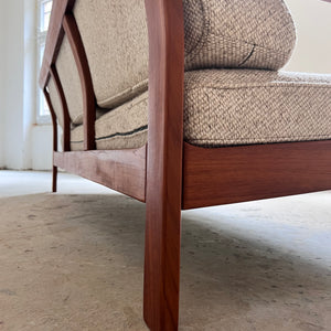 3-Sitzer Sofa Teak & Wolle aus Dänemark