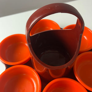 Snack Tablett Menage Aperitivo rot orange von EMSA