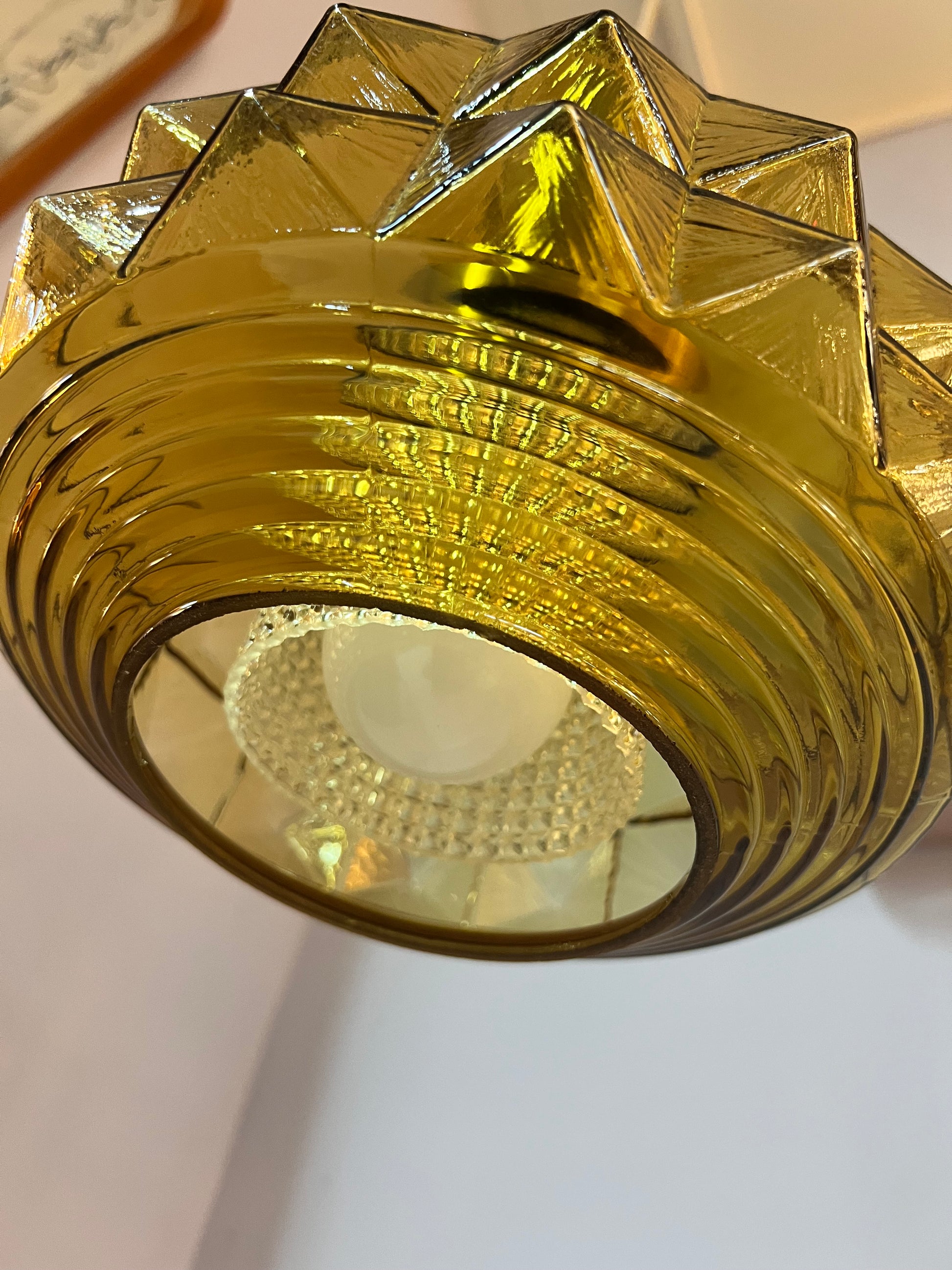 Hängelampe gold Glas von Vitrika