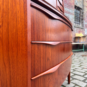 Halbrunder Sekretär Teak aus Dänemark