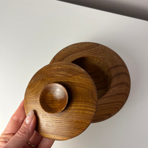 Dose Teak mit Deckel aus Dänemark