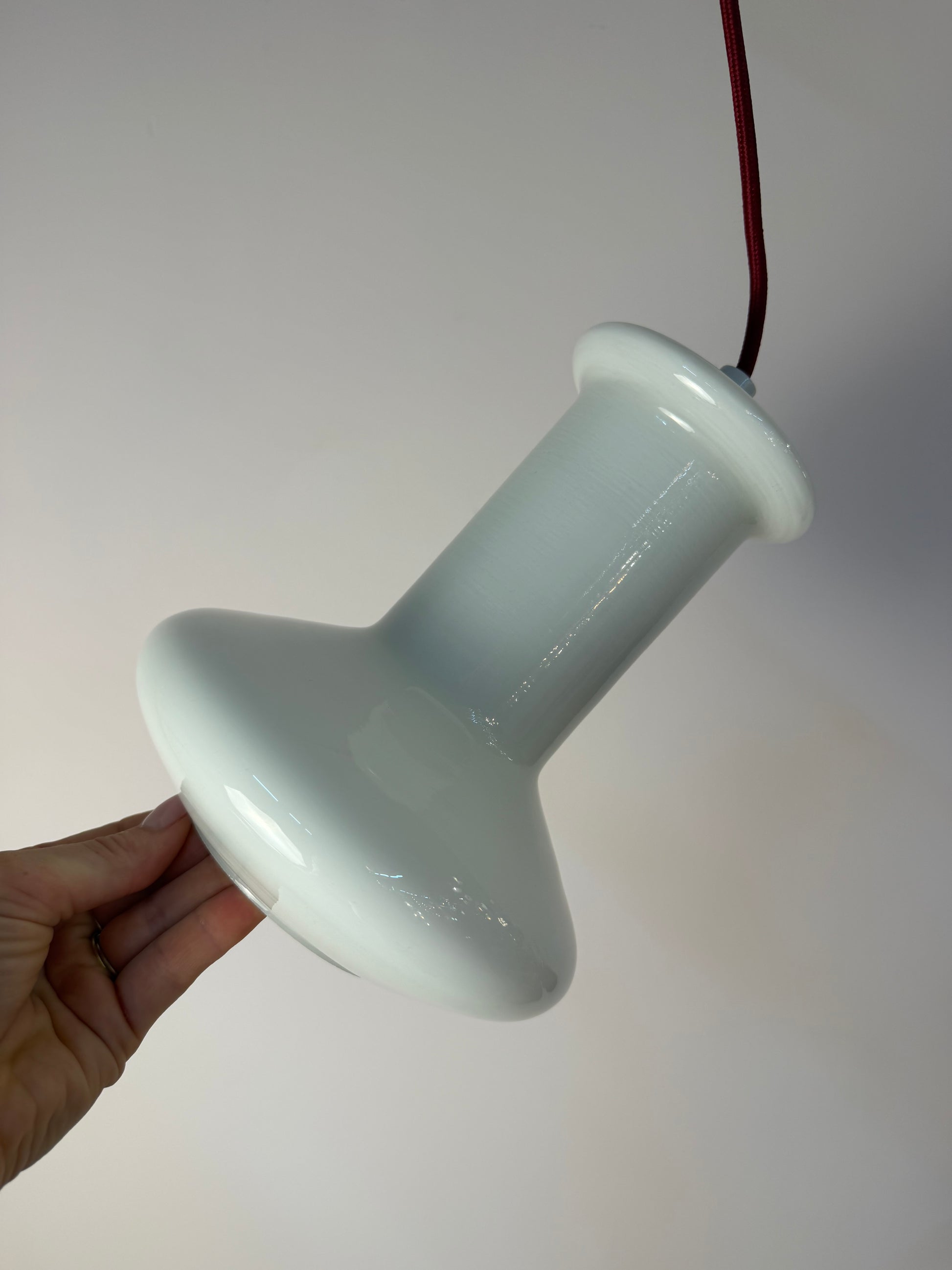 Hängelampe weiß glänzend Glas von Lyskær