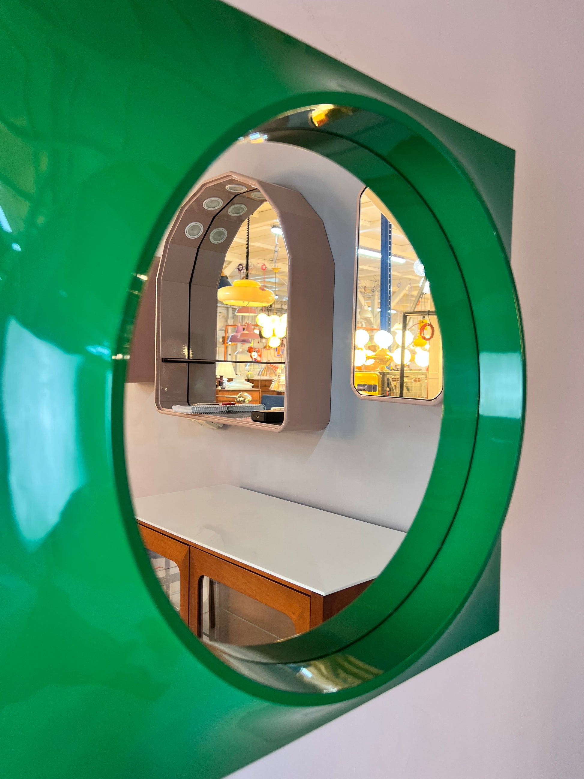 Spiegelschrank Quadrat grün von Hammarplast