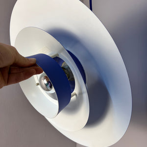 Lamellenlampe Donau blau von JEKA