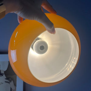 Hängelampe braun orange Glas