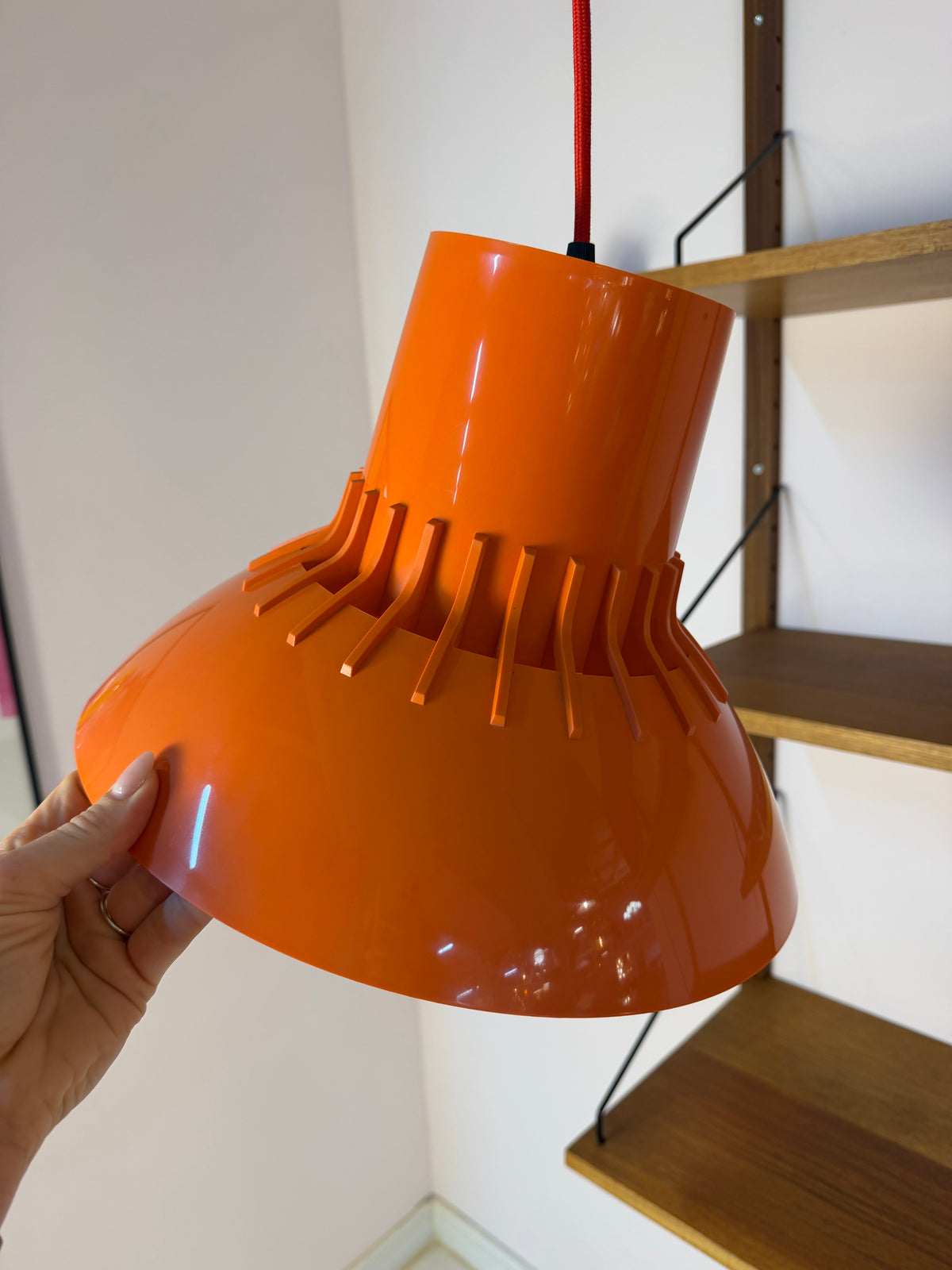 Hängelampe Solar orange Kunststoff von Svend Middelboe für Nordisk Solar