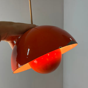 Hängelampe Flowerpot VP1 orange von Verner Panton für Louis Poulsen