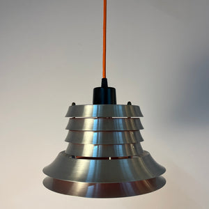 Lamellenlampe silber orange von Carl Thore für Granhaga