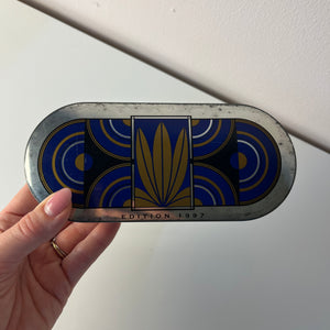 Tabak-Dose Edition 1997 schwarz blau Metall