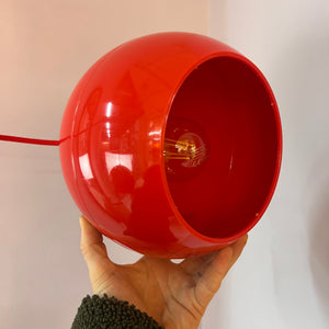 Kugellampe rot Kunststoff