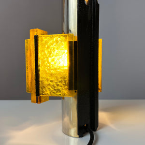 Wandlampe gelb schwarz von Claus Bolby für Cebo