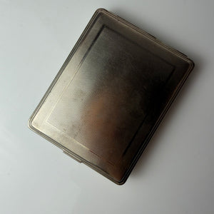Zigarettenetui silber mit floraler Gravur