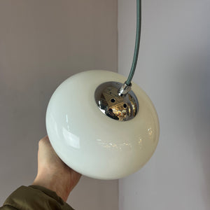 Hängelampe weiß Glas Chrom