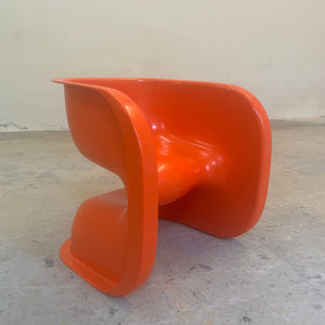 Multifunktionaler Kinderstuhl orange von Johannes Foersom & Peter Hiort Lorenzen für Cado
