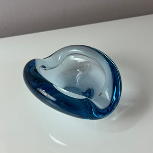 Aschenbecher hellblau Glas