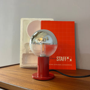 Tischlampe Big Globe rot von Motoko Ishii für STAFF