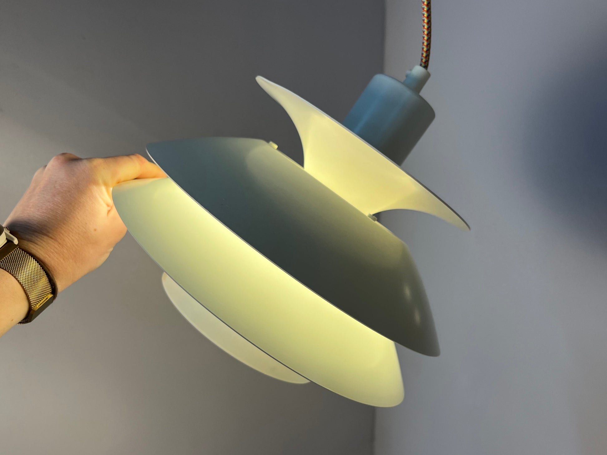 Lamellenlampe Modell 744 weiß von Top Lamper