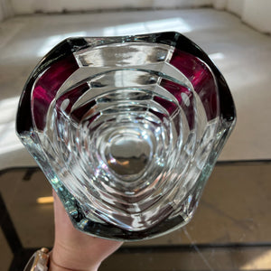 Set: 2 Vasen weinrot Glas von J.G. Durand für Luminarc