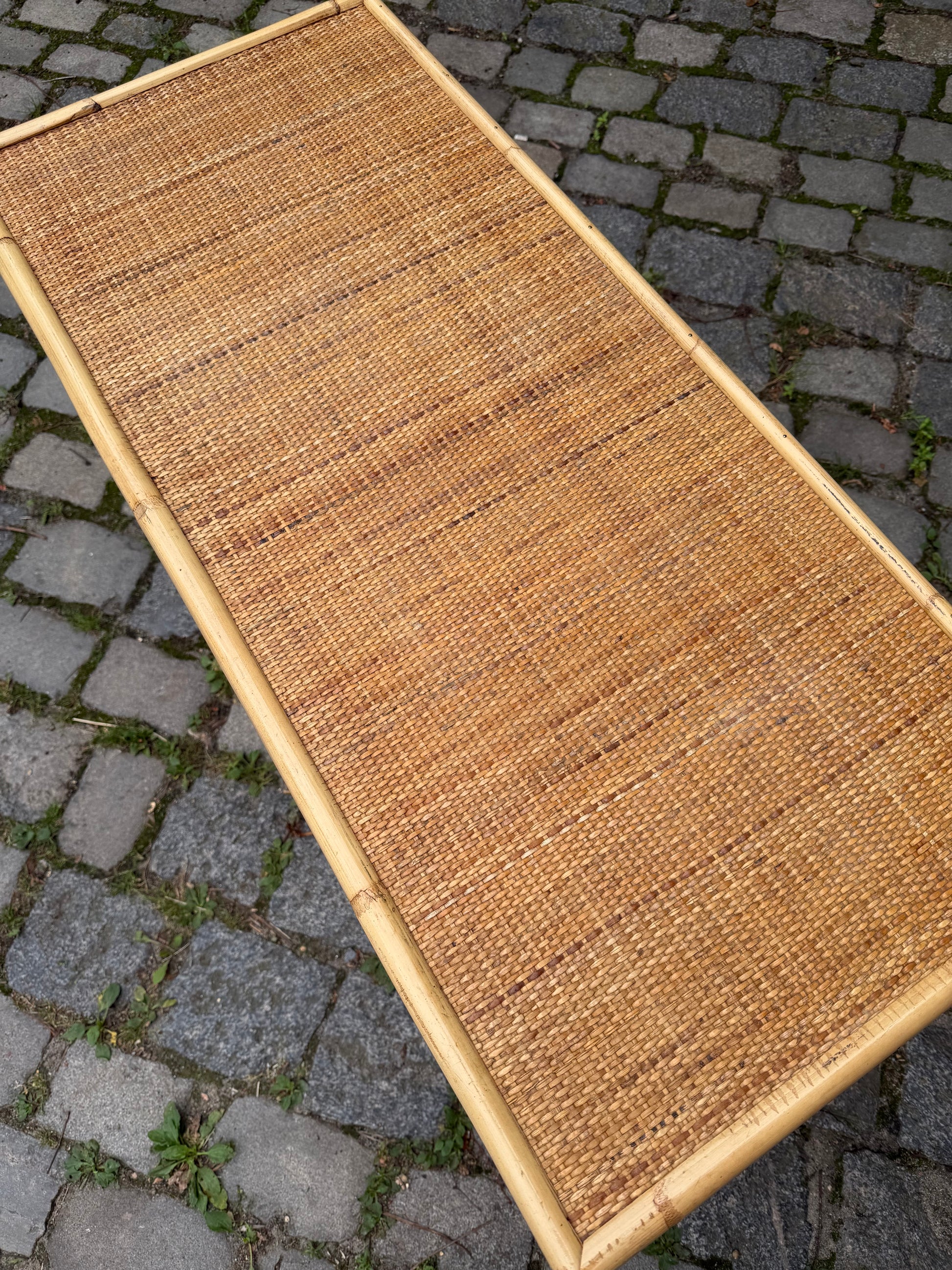 Kommode Rattan Bambus mit Messinggriffen von Dal Vera