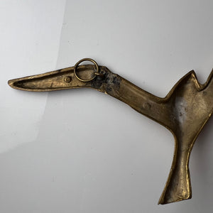 Wanddeko Schwalbe Messing