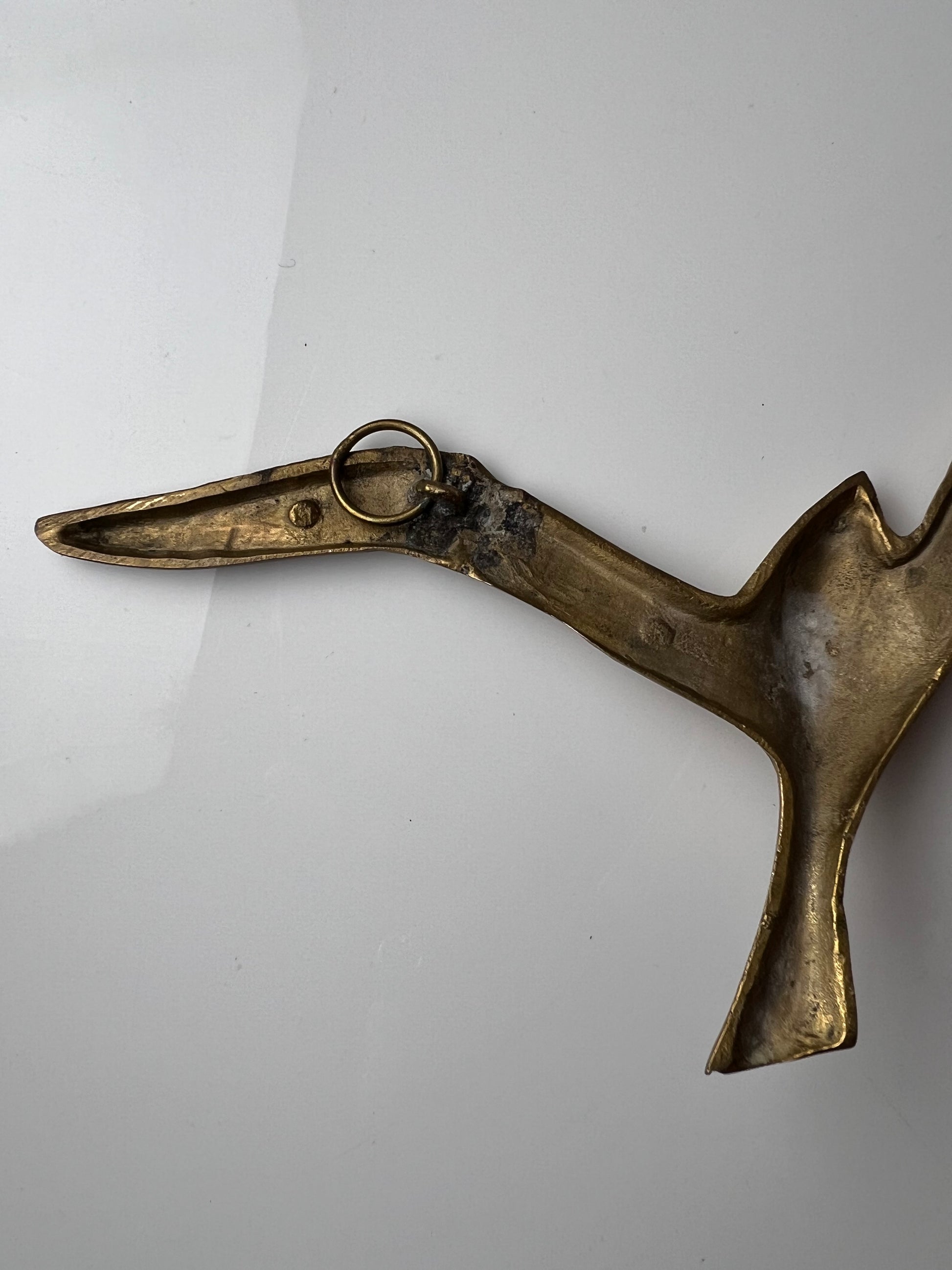 Wanddeko Schwalbe Messing