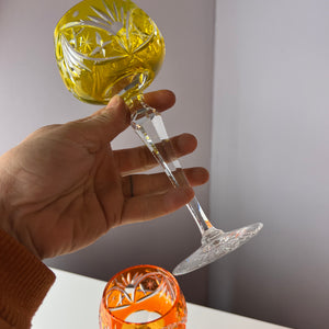 Set: 2x Römer Weinglas orange gelb Kristallglas