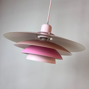 Lamellenlampe aus Dänemark in rosa