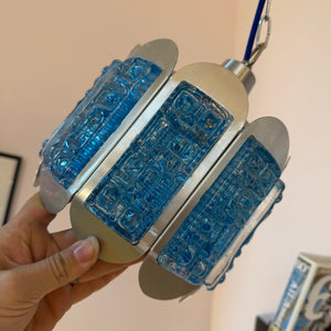 Hängelampe blau silber von Vitrika