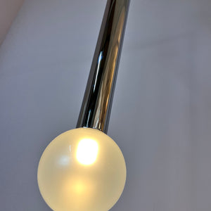 Hängelampe Big Globe Perlmutt Chrom von Motoko Ishii für STAFF