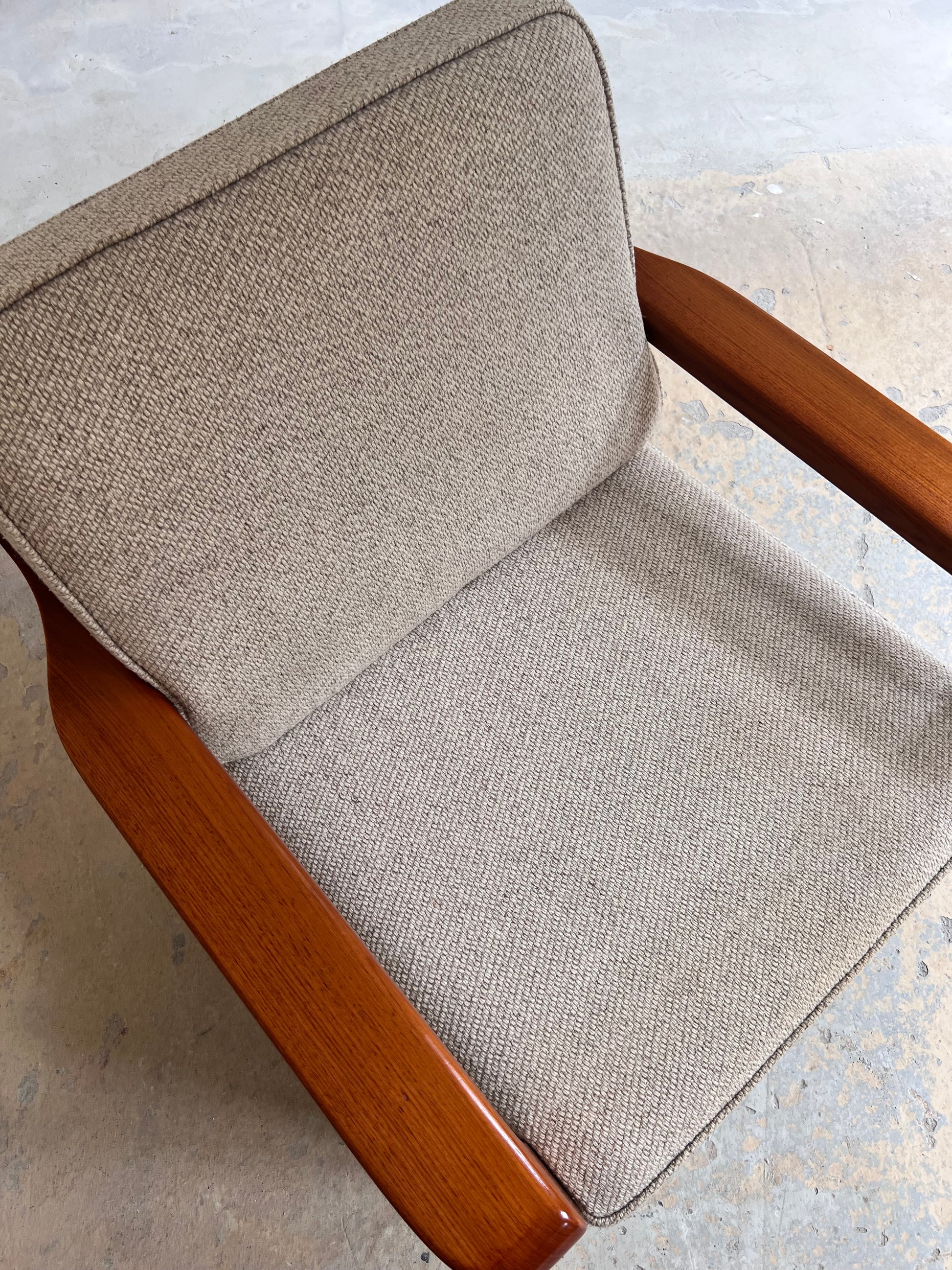 Sessel Teak & Wolle aus Dänemark