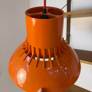 Hängelampe Solar orange Kunststoff von Svend Middelboe für Nordisk Solar