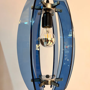 Hängelampe blau Glas von Veca aus Italien