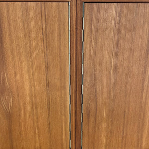 Sideboard Teak mit Flügeltüren & Messinggriffen