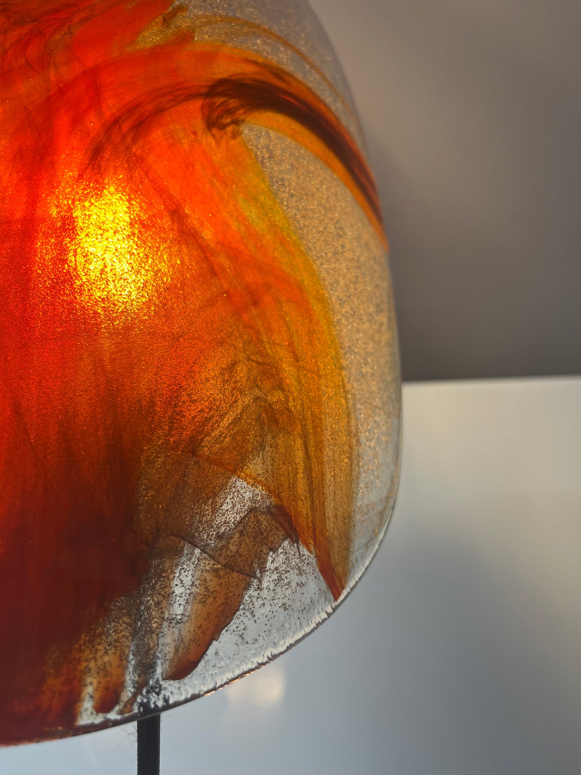 Wandlampe rotbraun Glas von Per Lütken für Holmegaard