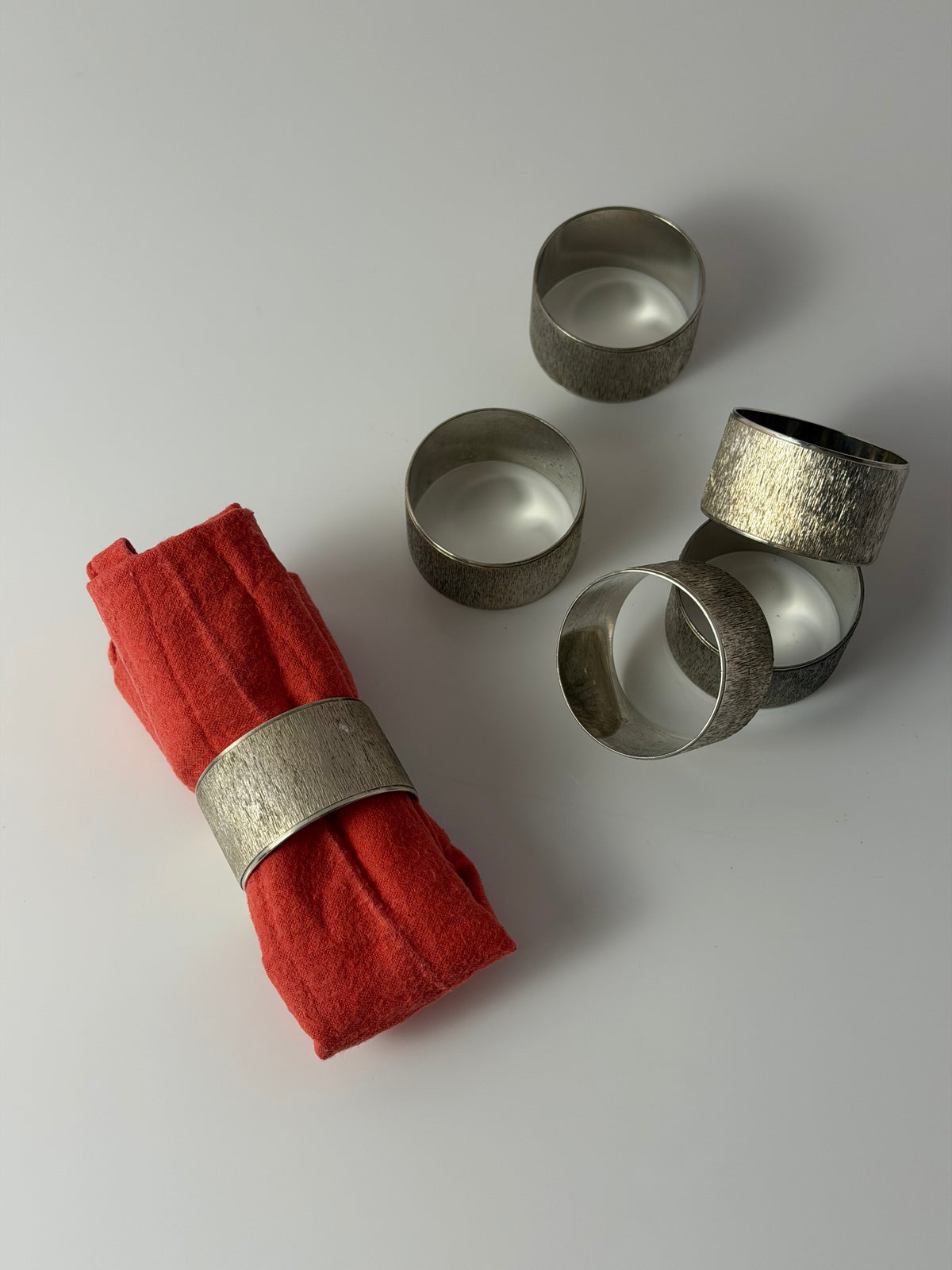 Set: 6x Serviettenring versilbert