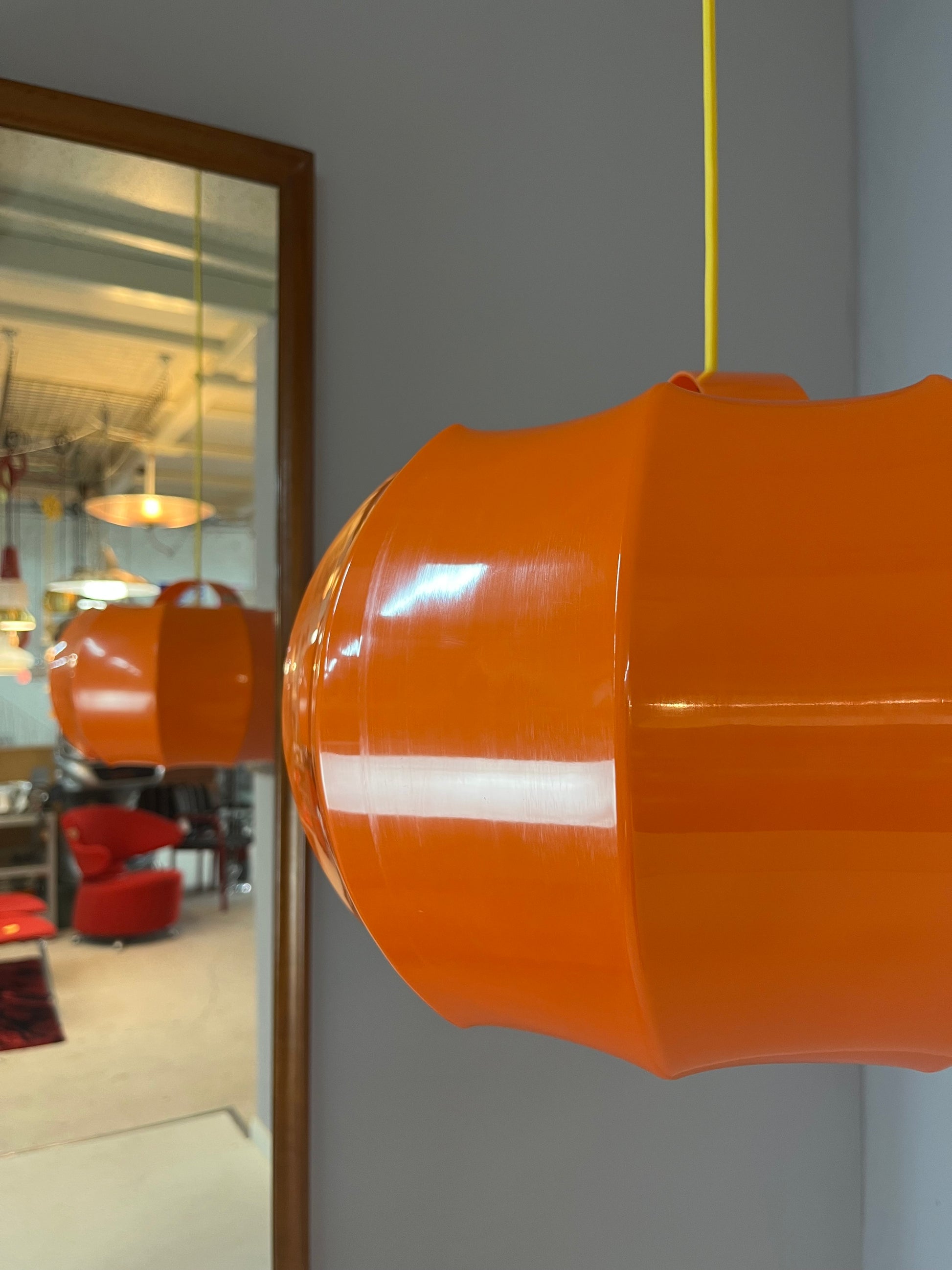 Hängelampe orange Kunststoff von Ilka Plast