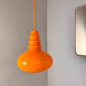 Hängelampe orange Glas von Peill & Putzler