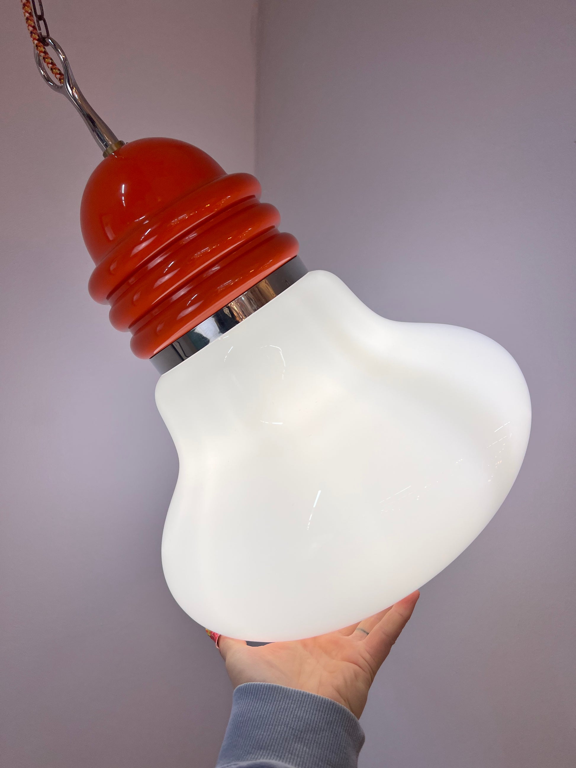 Hängelampe orange weiß von Tronconi