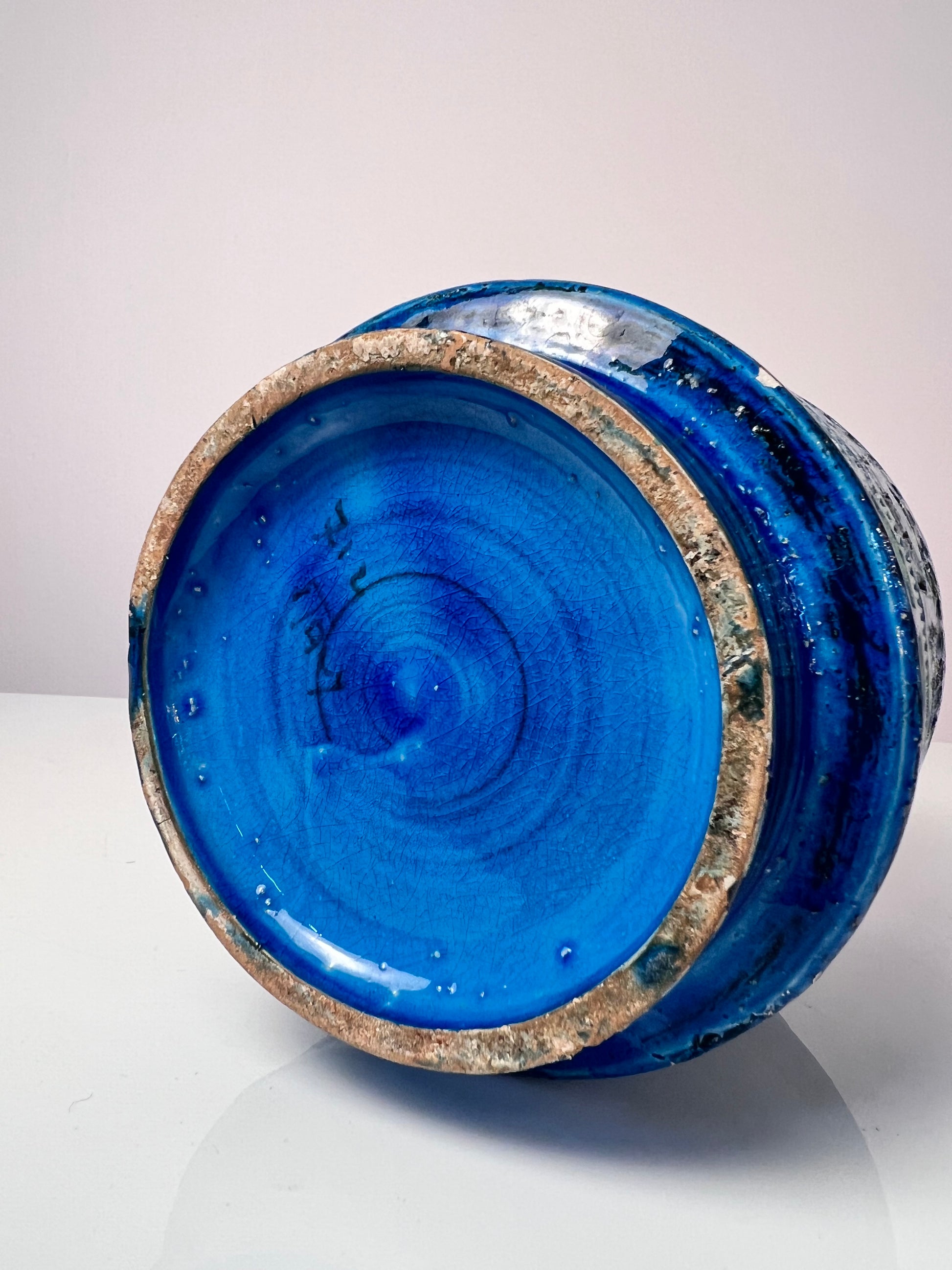Vase Serie Rimini Blu von Aldo Londi für Bitossi