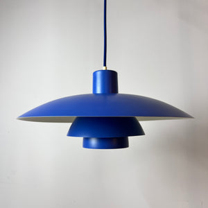Lamellenlampe PH4 blau von Poul Henningsen für Louis Poulsen