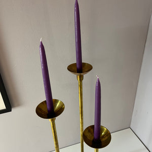 Set: Trio hohe Kerzenständer Messing