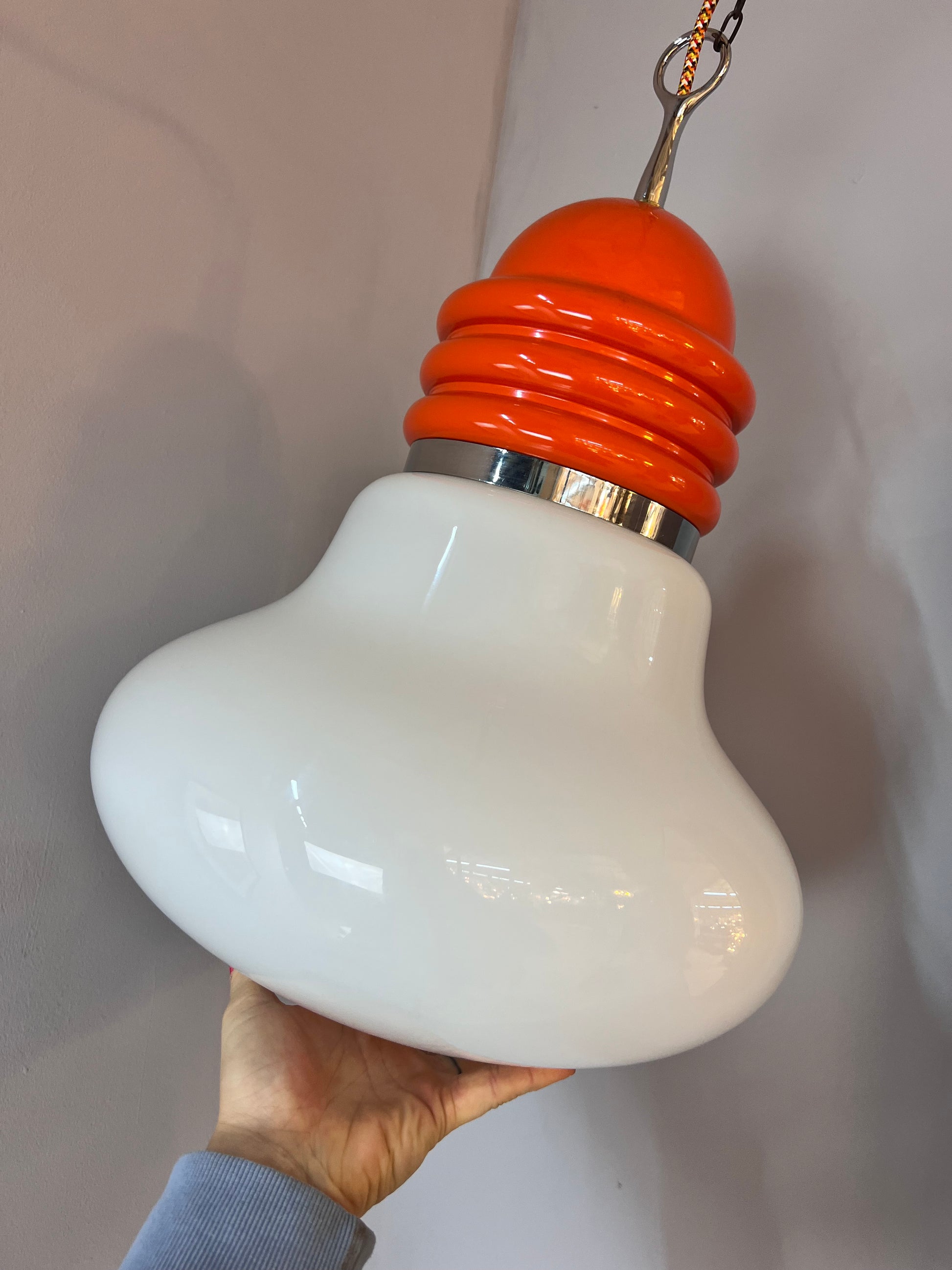 Hängelampe orange weiß von Tronconi